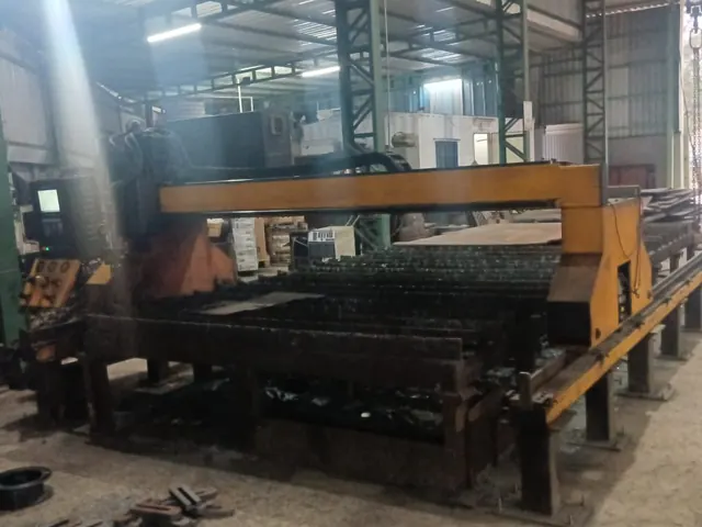 CNC profile cutting in the workshop, Techno Power Engineers, Pune