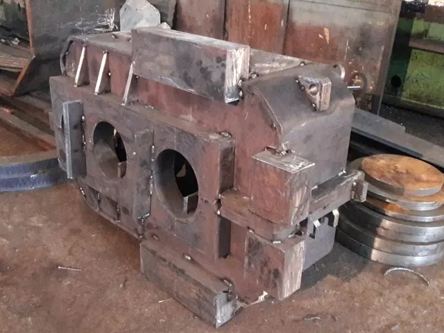 Gearbox housing in fabrication, Techno Power Engineers, Pune