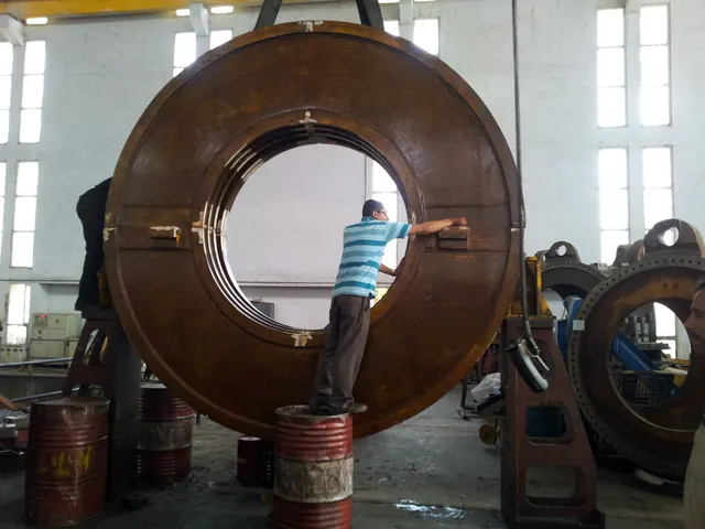 Large gear housing, fit check, Techno Power Engineers, Pune